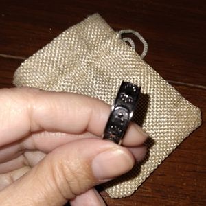 Moon and stars Wiccan ring